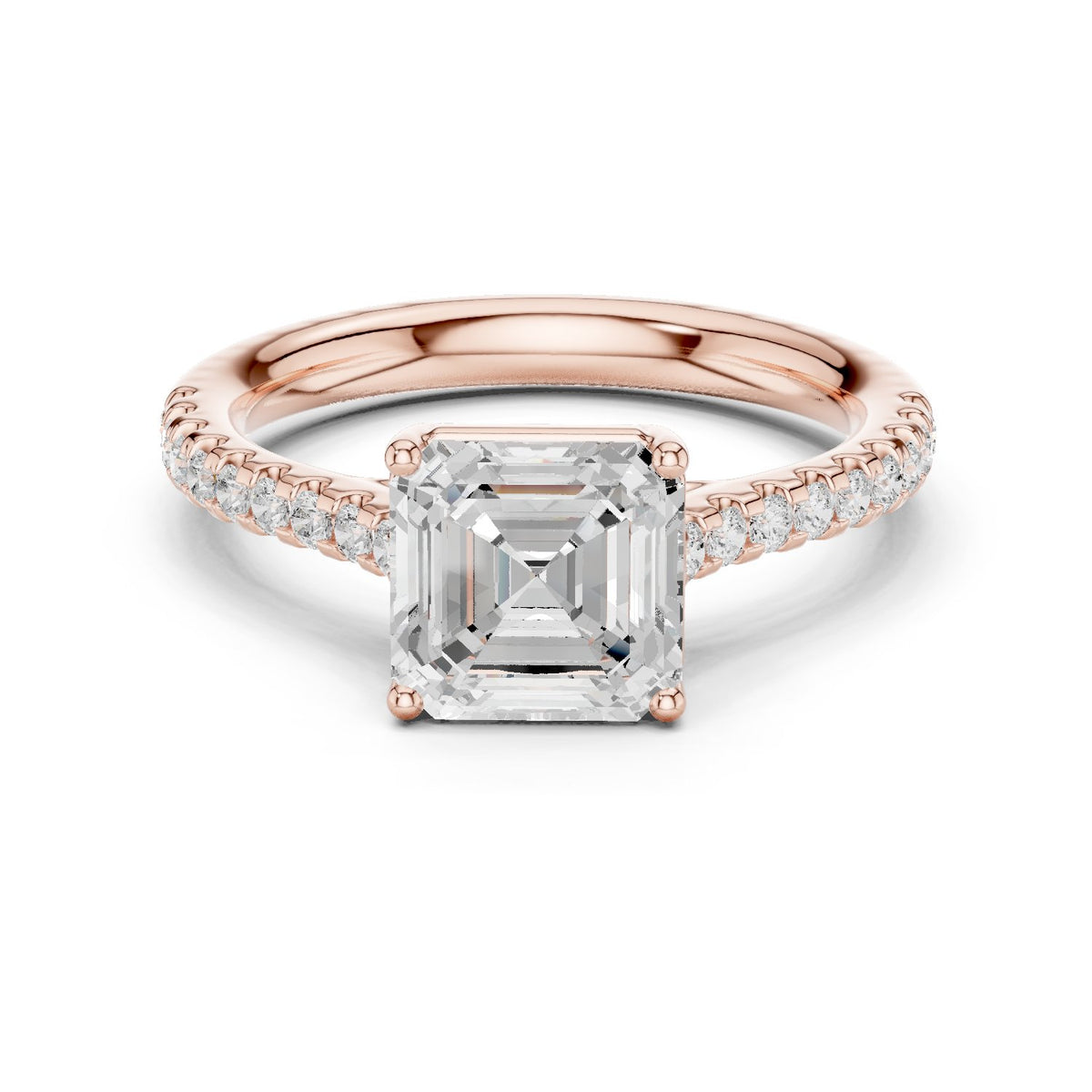 Ascending Channel Set Diamond Engagement Ring