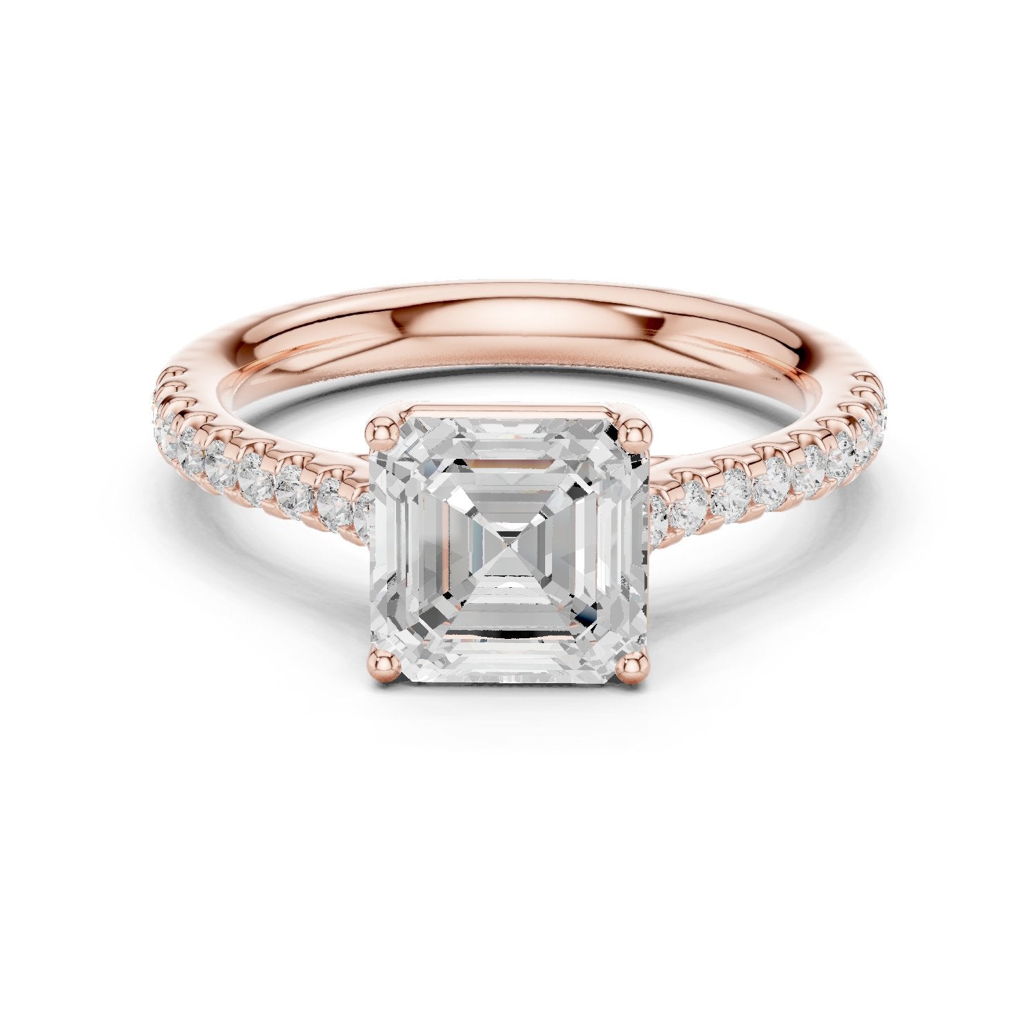 Ascending Channel Set Diamond Engagement Ring