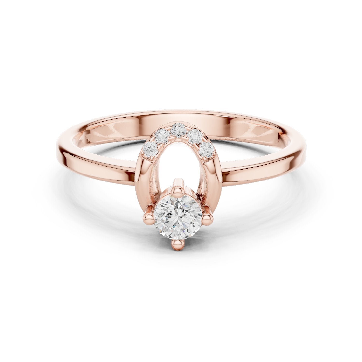 Poised Art Deco Diamond Engagement Ring