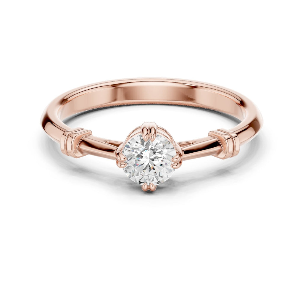 Sovereign Floral Diamond Engagement Ring