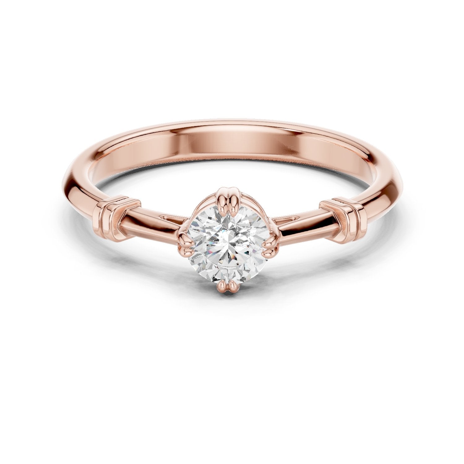 Sovereign Floral Diamond Engagement Ring