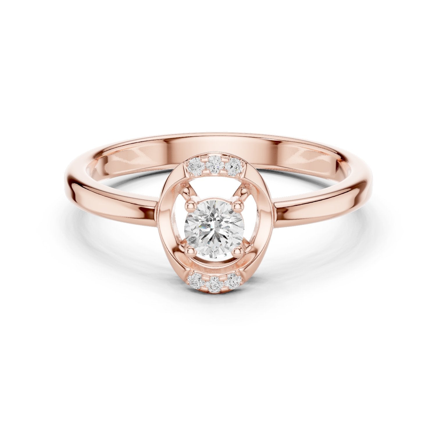 Opal Channel Set Diamond Engagement Ring