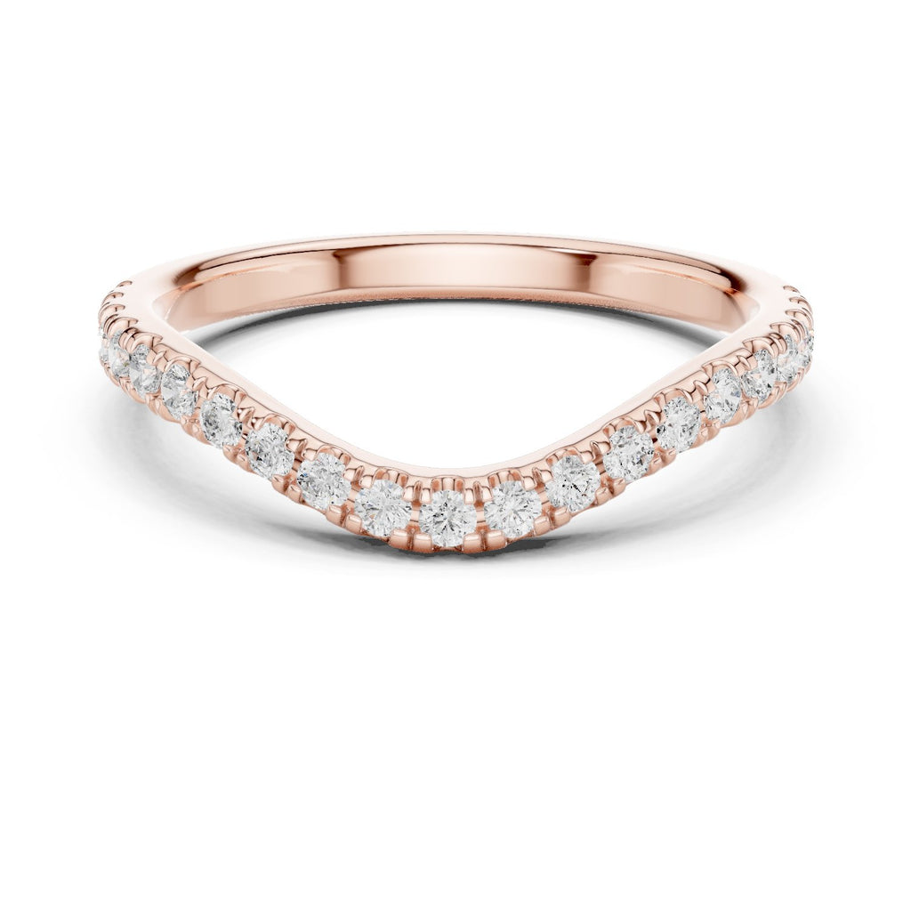 Graceful Milgrain Diamond Engagement Ring