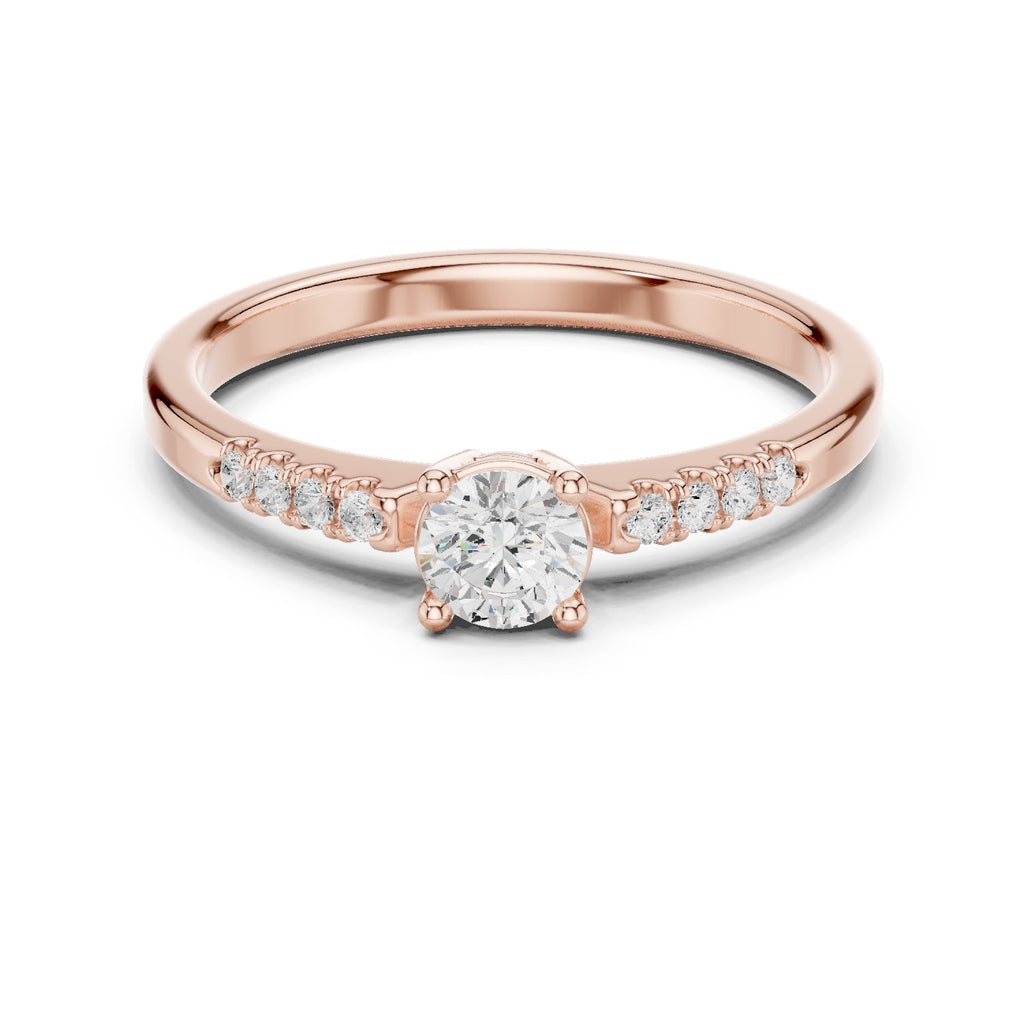 Enchanting Floral Diamond Engagement Ring