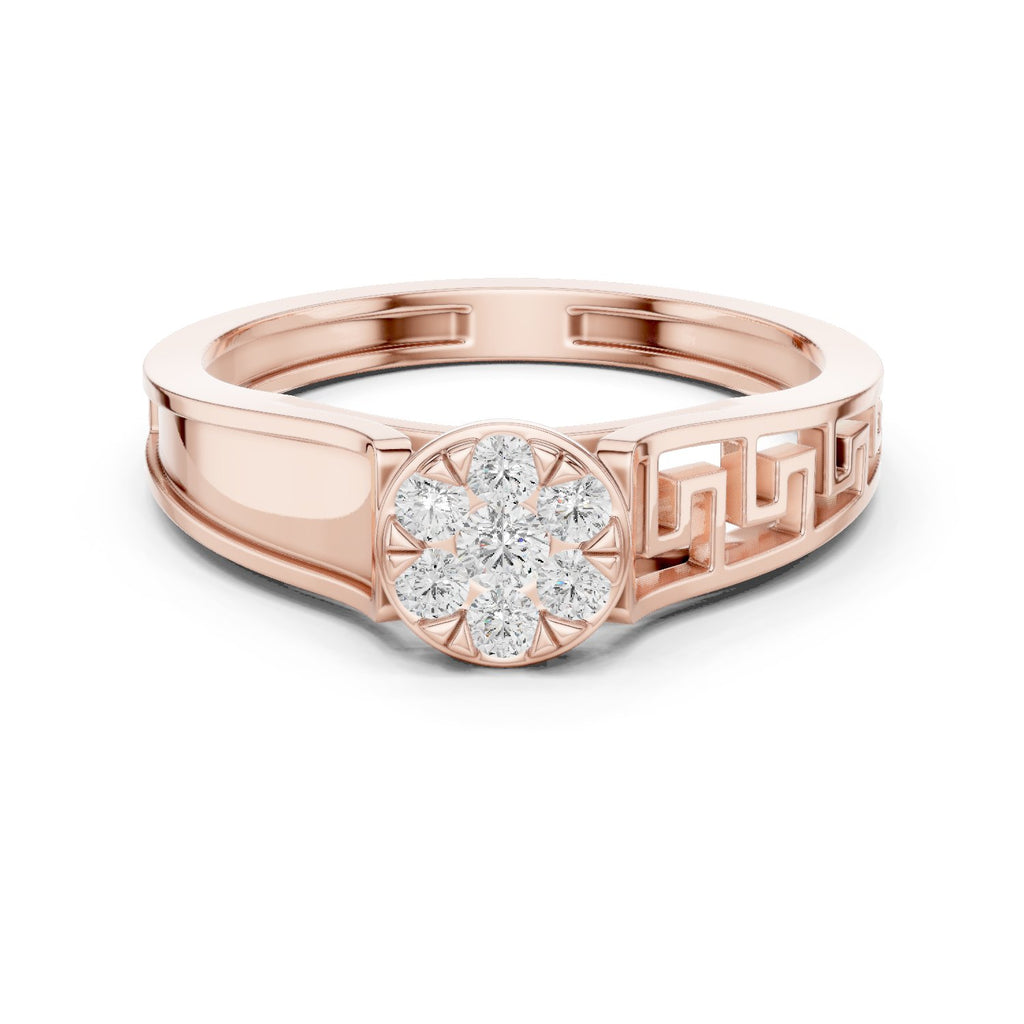 Intricate Channel Set Diamond Engagement Ring