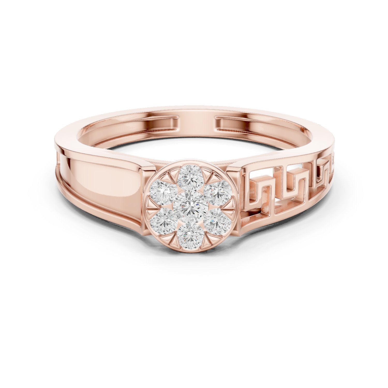 Intricate Channel Set Diamond Engagement Ring