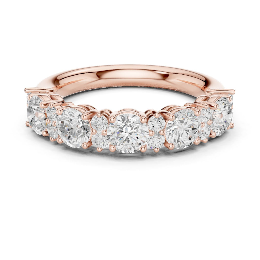 Round Diamond Claw Set Anniversary Band