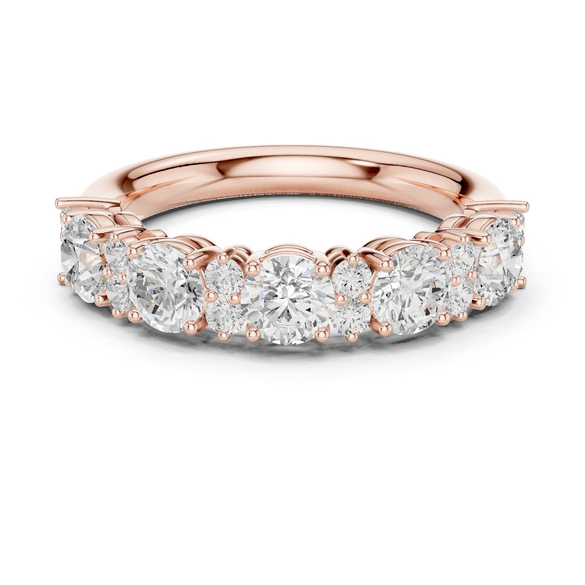 Round Diamond Claw Set Anniversary Band