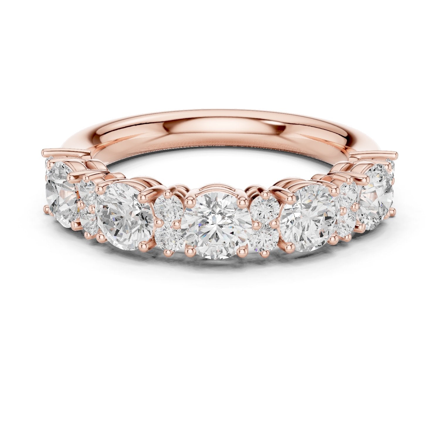 Round Diamond Claw Set Anniversary Band