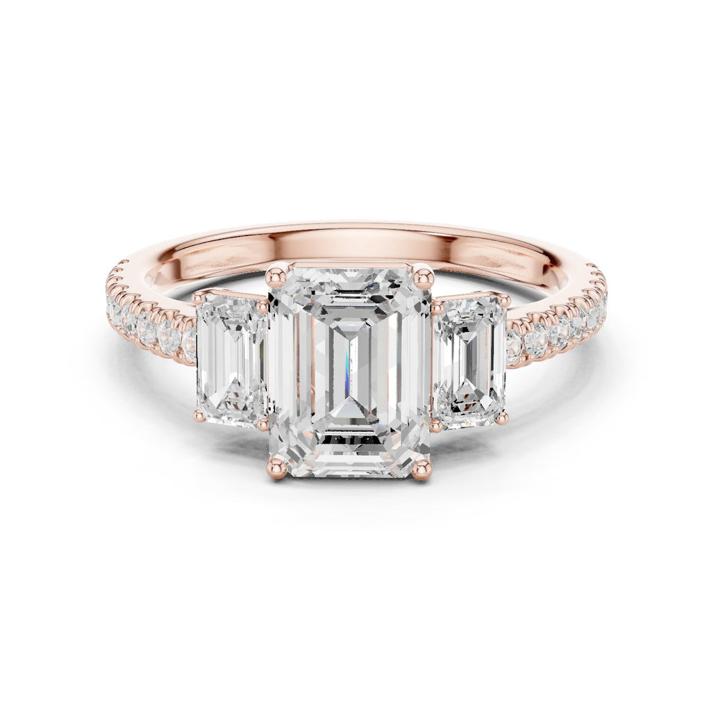 Classic Geometric Diamond Engagement Ring