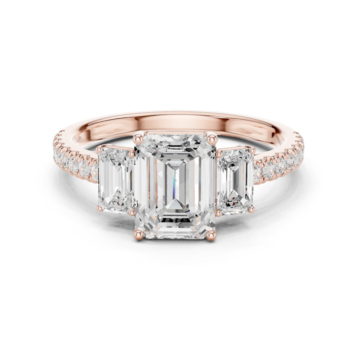 Classic Geometric Diamond Engagement Ring