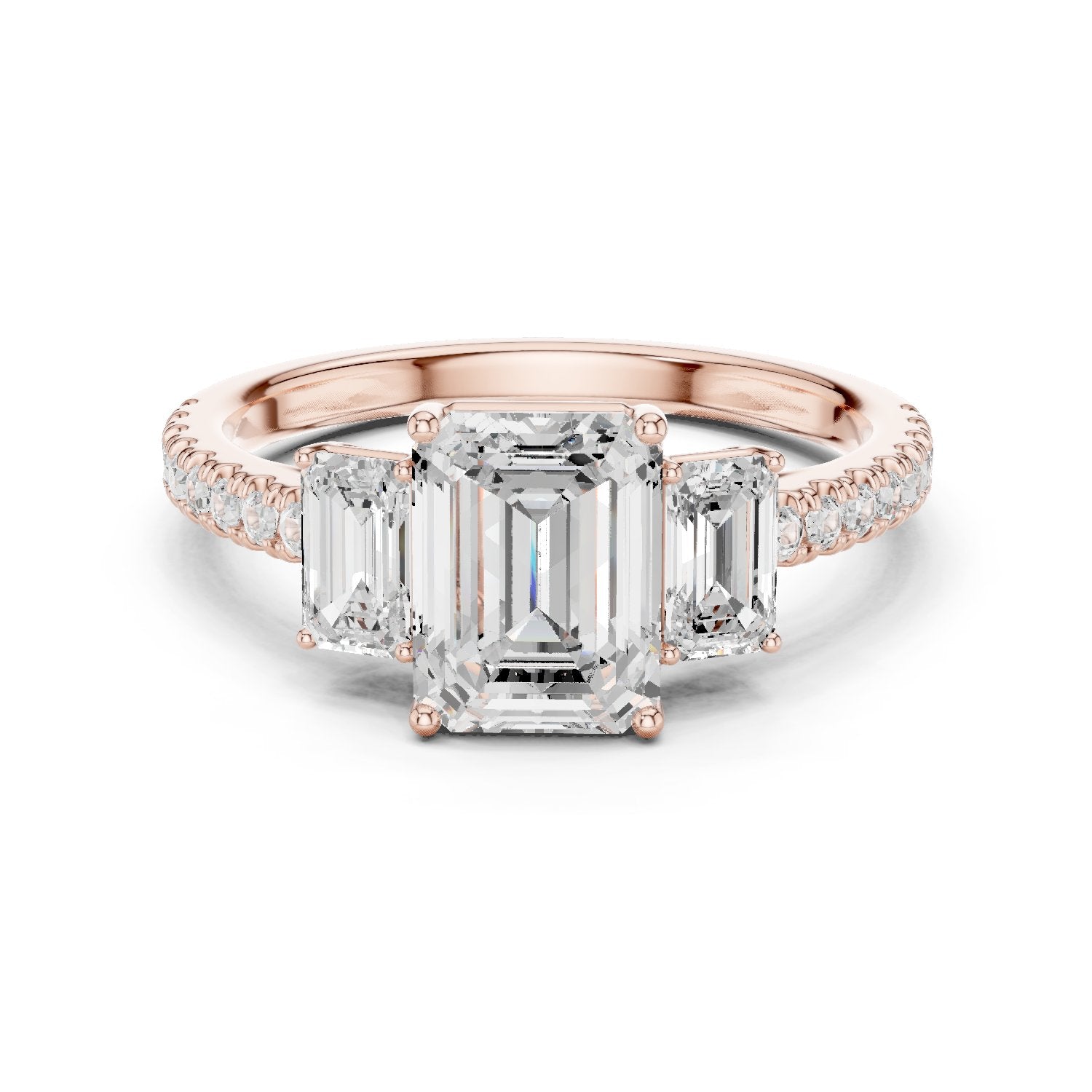 Classic Geometric Diamond Engagement Ring