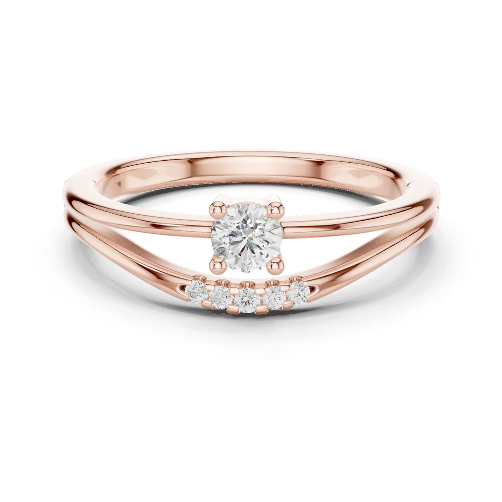 Pearl Halo Diamond Engagement Ring