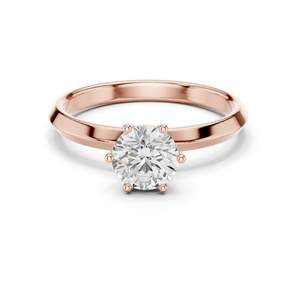 Round Brilliant Six Prong Solitaire Engagement Ring