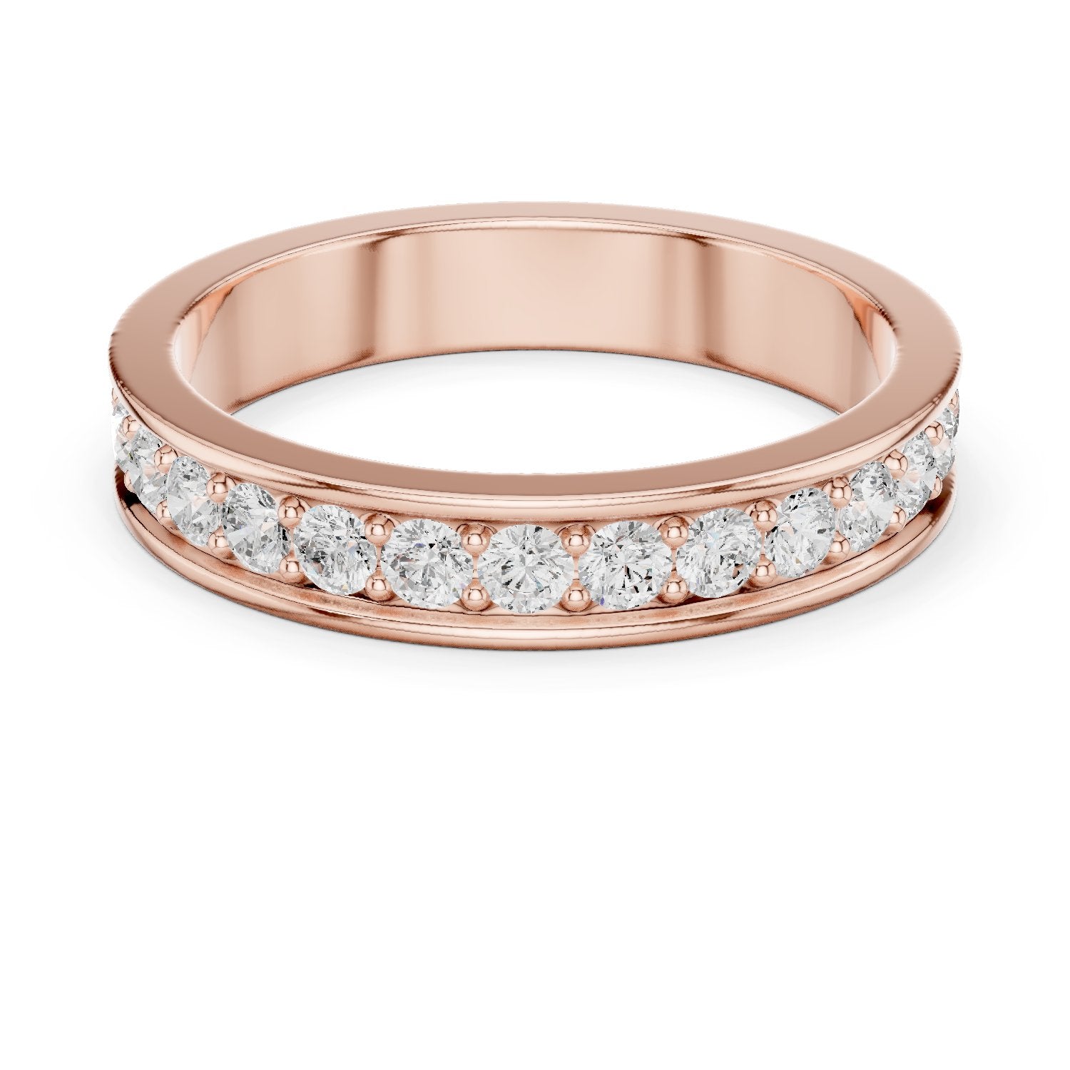 Round Diamond Channel Set Eternity Band