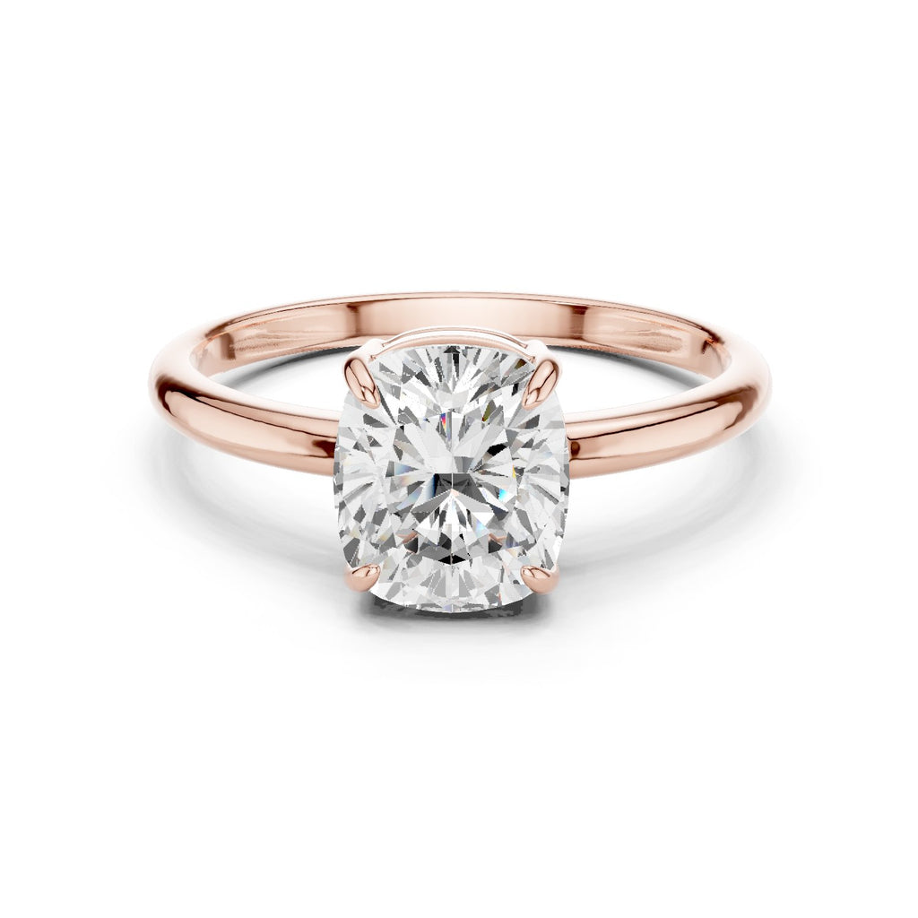 Classic Cushion Cut Solitaire Engagement Ring