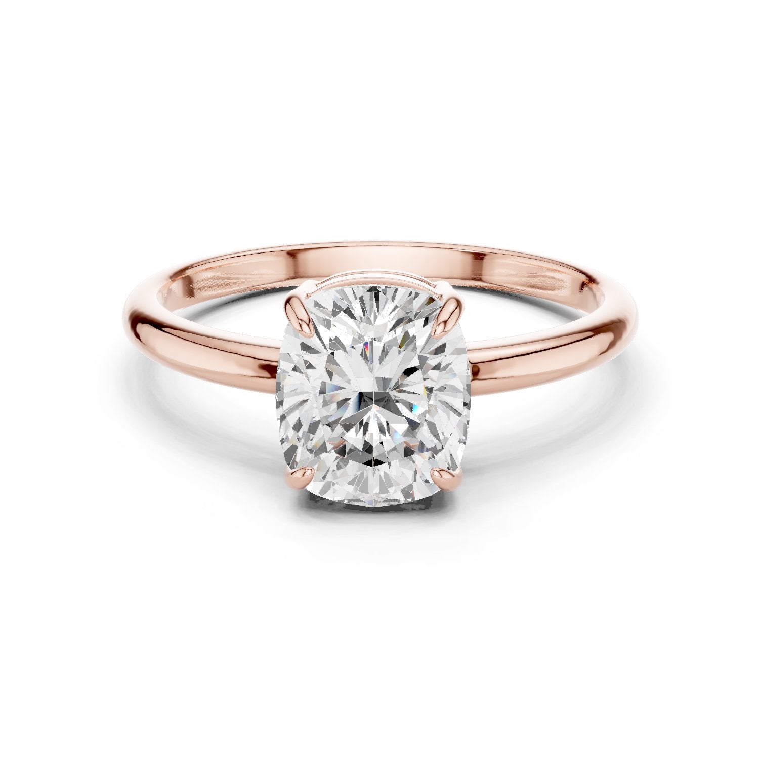 Classic Cushion Cut Solitaire Engagement Ring