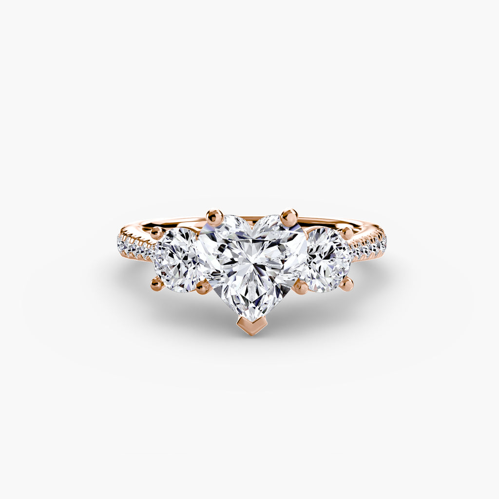 Three-Stone with Pavé Band - VYKA Diamonds
