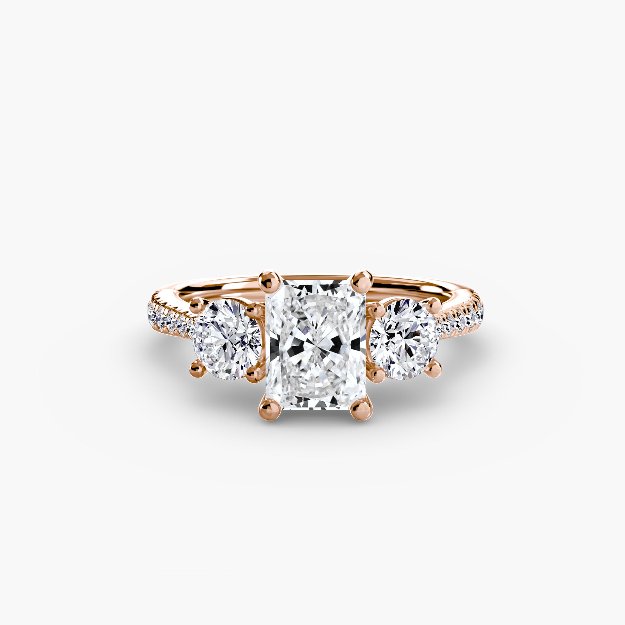 Three-Stone with Pavé Band - VYKA Diamonds