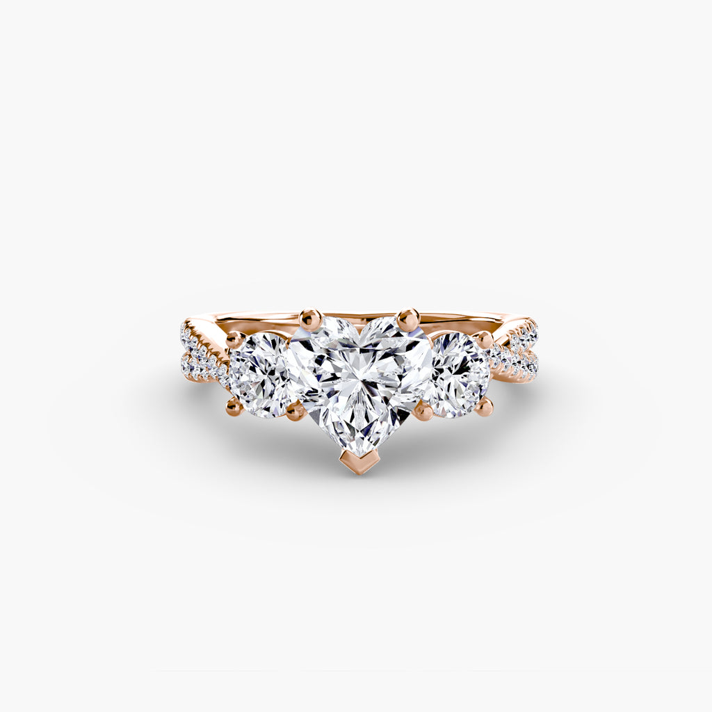 Three-Stone with Pavé Band 2 - VYKA Diamonds