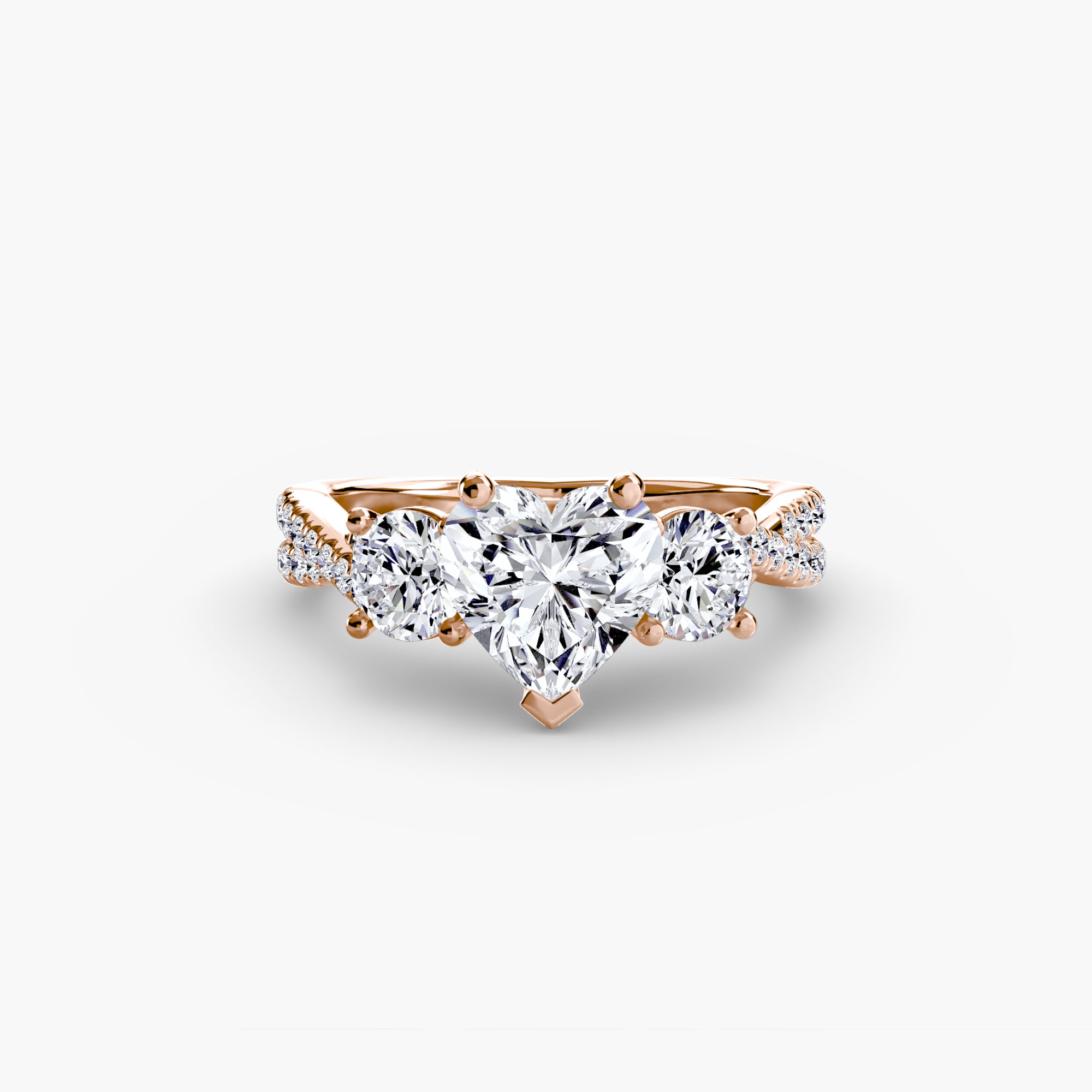 Three-Stone with Pavé Band 2 - VYKA Diamonds