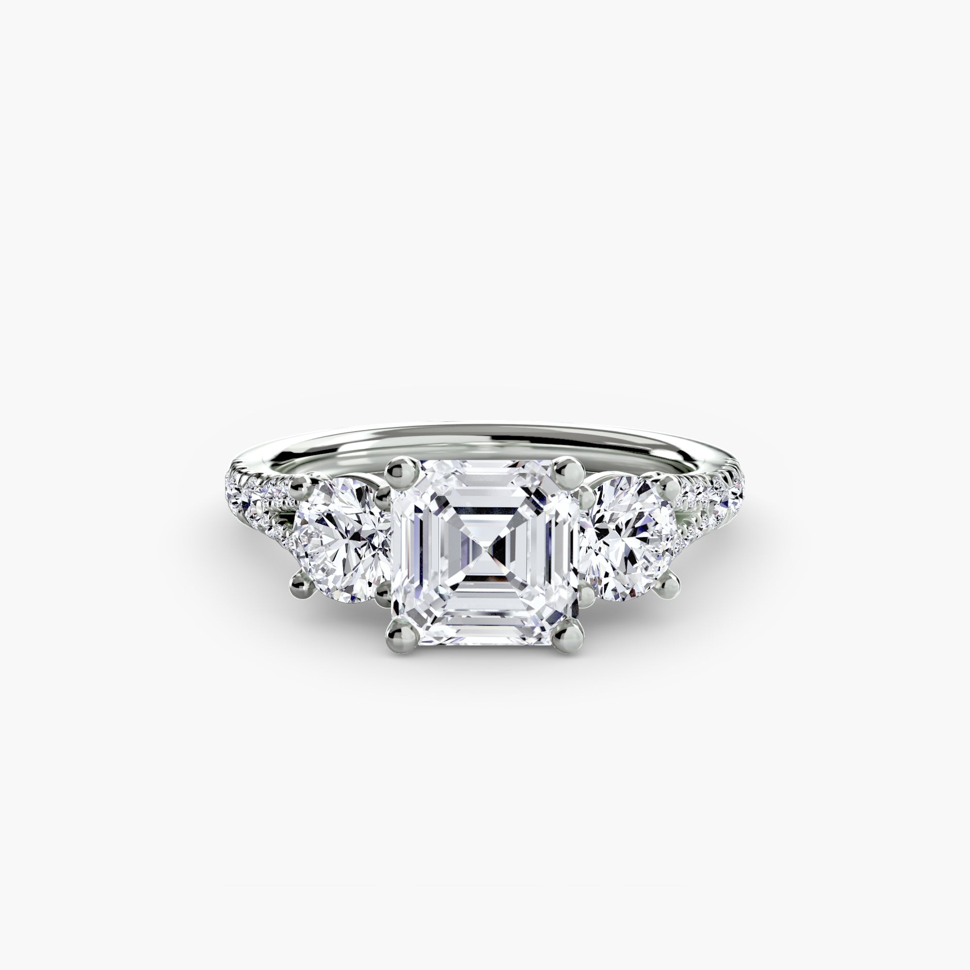 Three-Stone with Pavé Band 3 - VYKA Diamonds