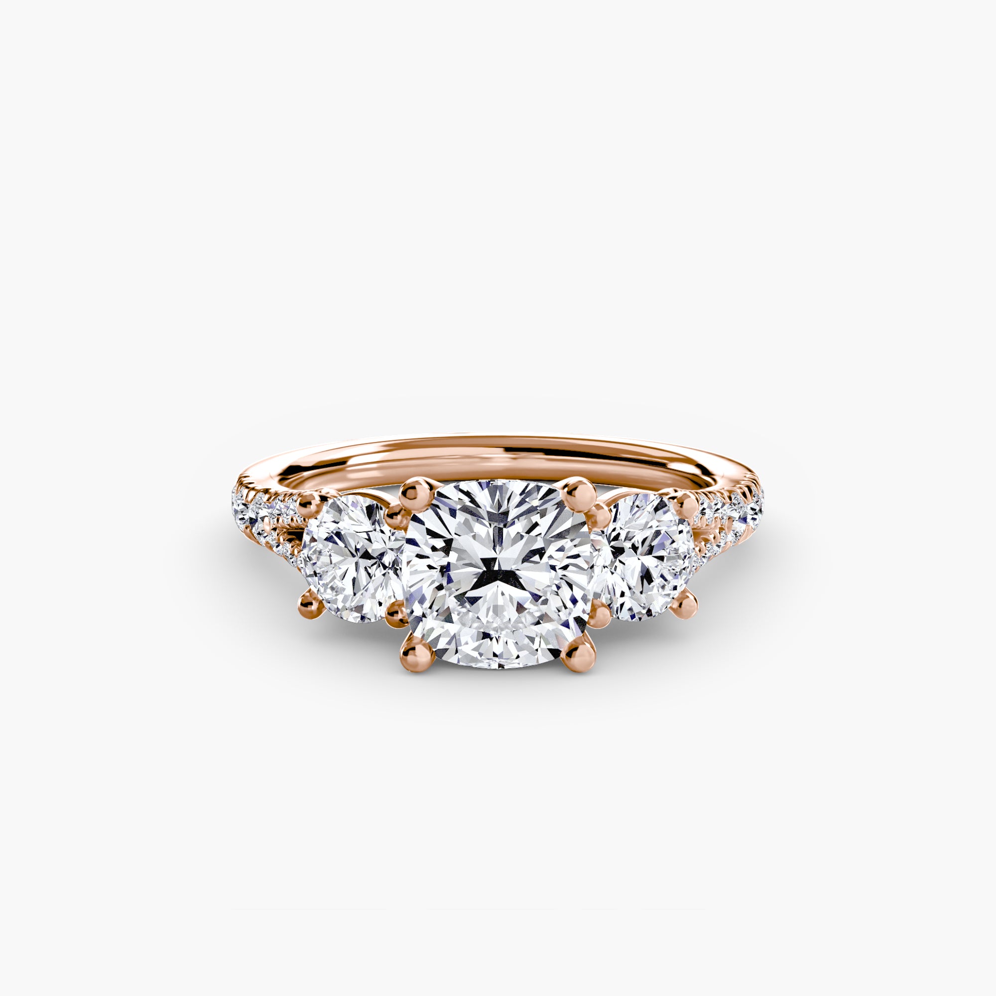Three-Stone with Pavé Band 3 - VYKA Diamonds