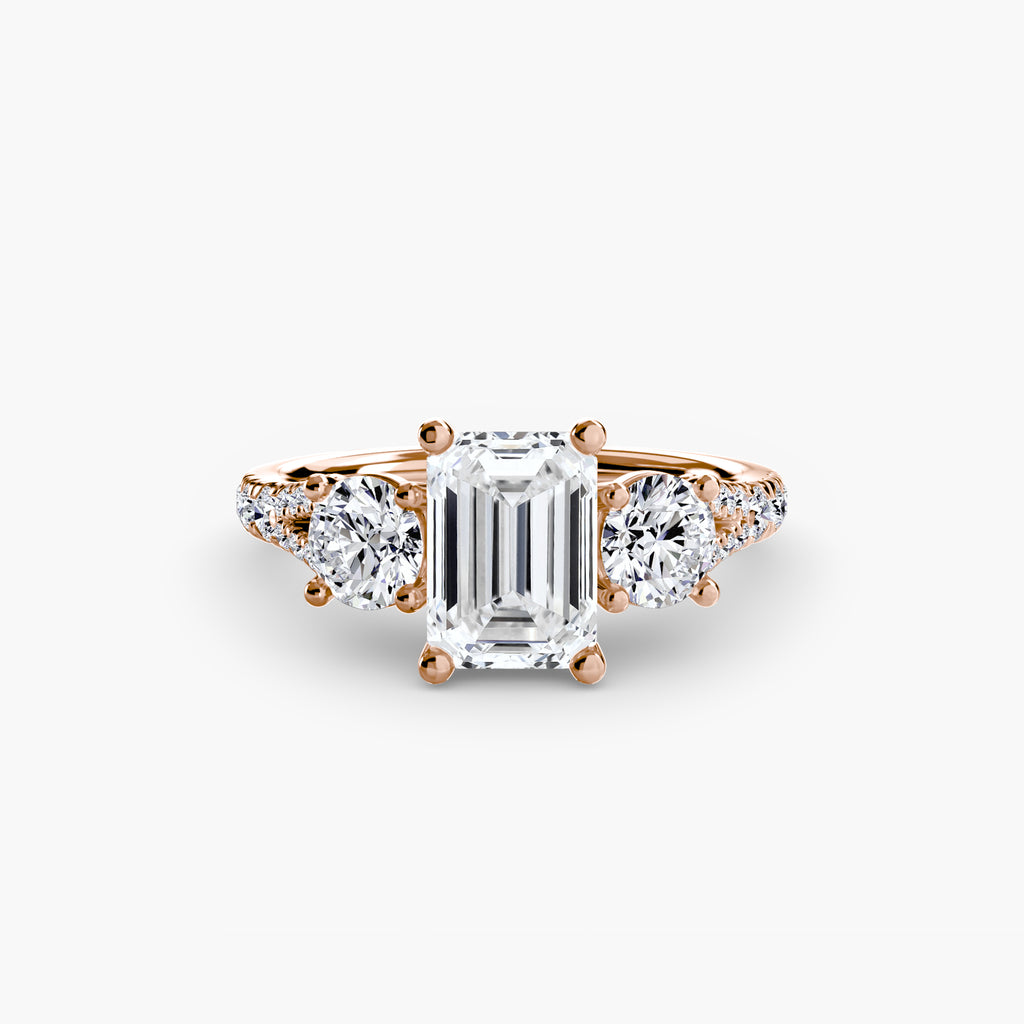 Three-Stone with Pavé Band 3 - VYKA Diamonds