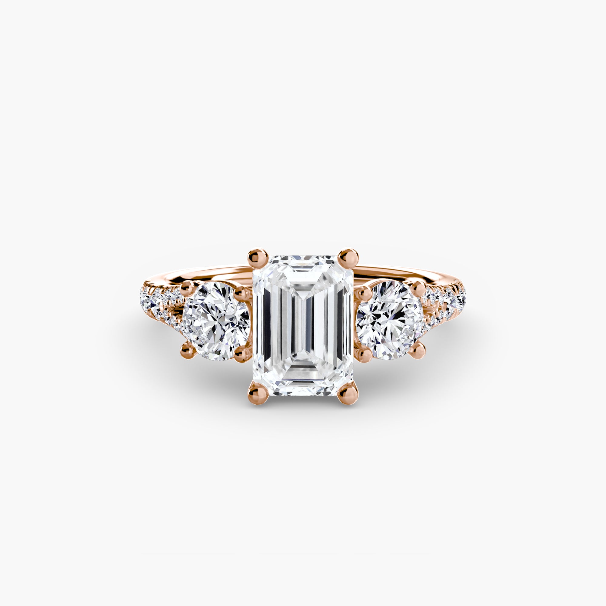 Three-Stone with Pavé Band 3 - VYKA Diamonds