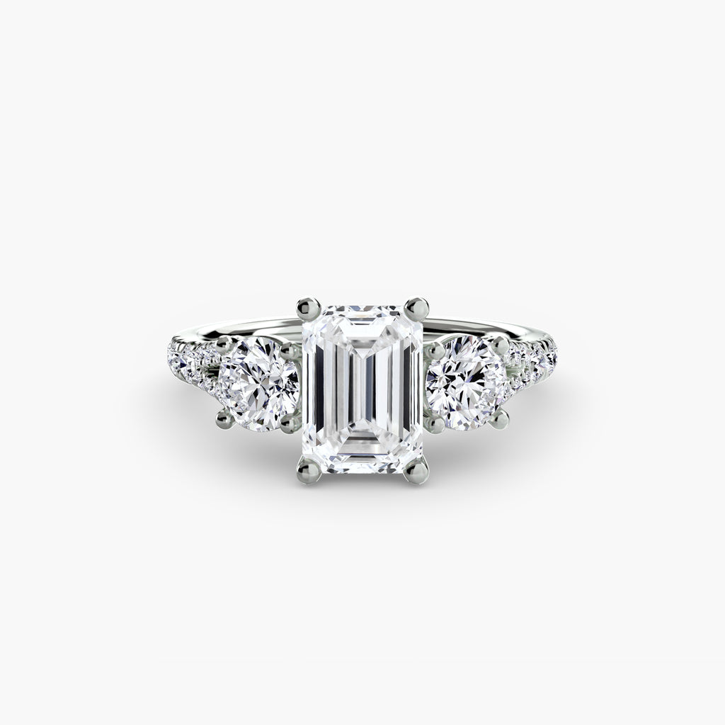 Three-Stone with Pavé Band 3 - VYKA Diamonds