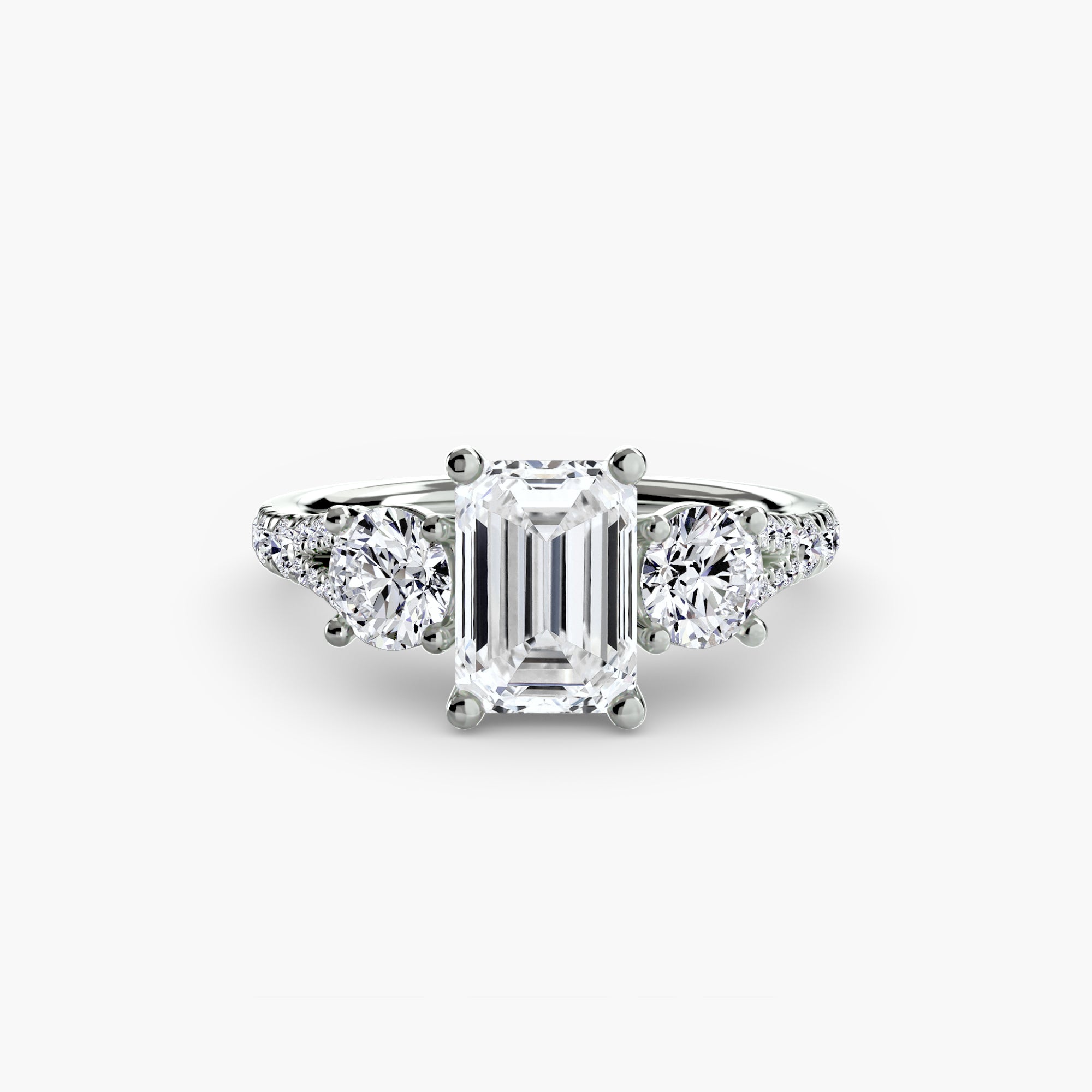 Three-Stone with Pavé Band 3 - VYKA Diamonds