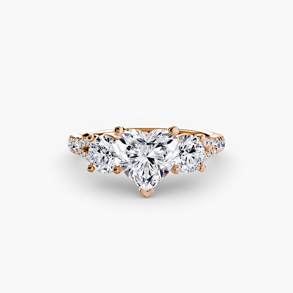 Three-Stone with Pavé Band 3 - VYKA Diamonds