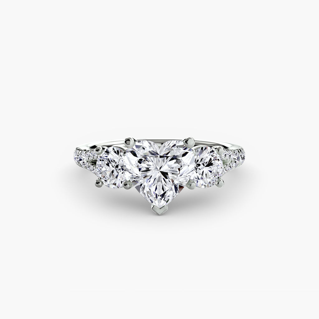 Three-Stone with Pavé Band 3 - VYKA Diamonds