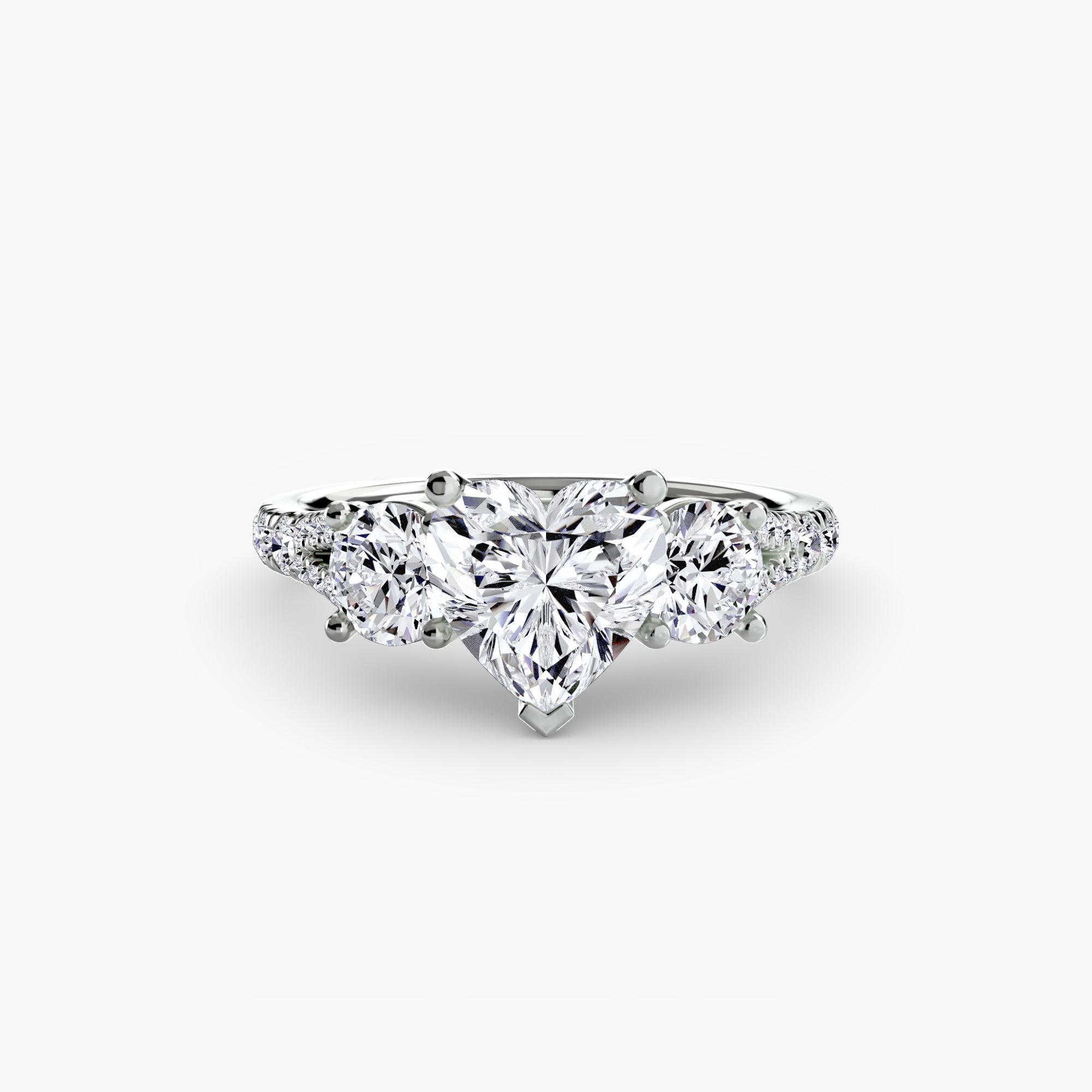 Three-Stone with Pavé Band 3 - VYKA Diamonds