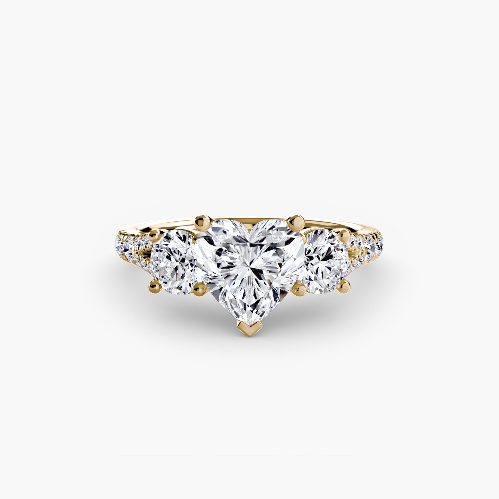 Three-Stone with Pavé Band 3 - VYKA Diamonds