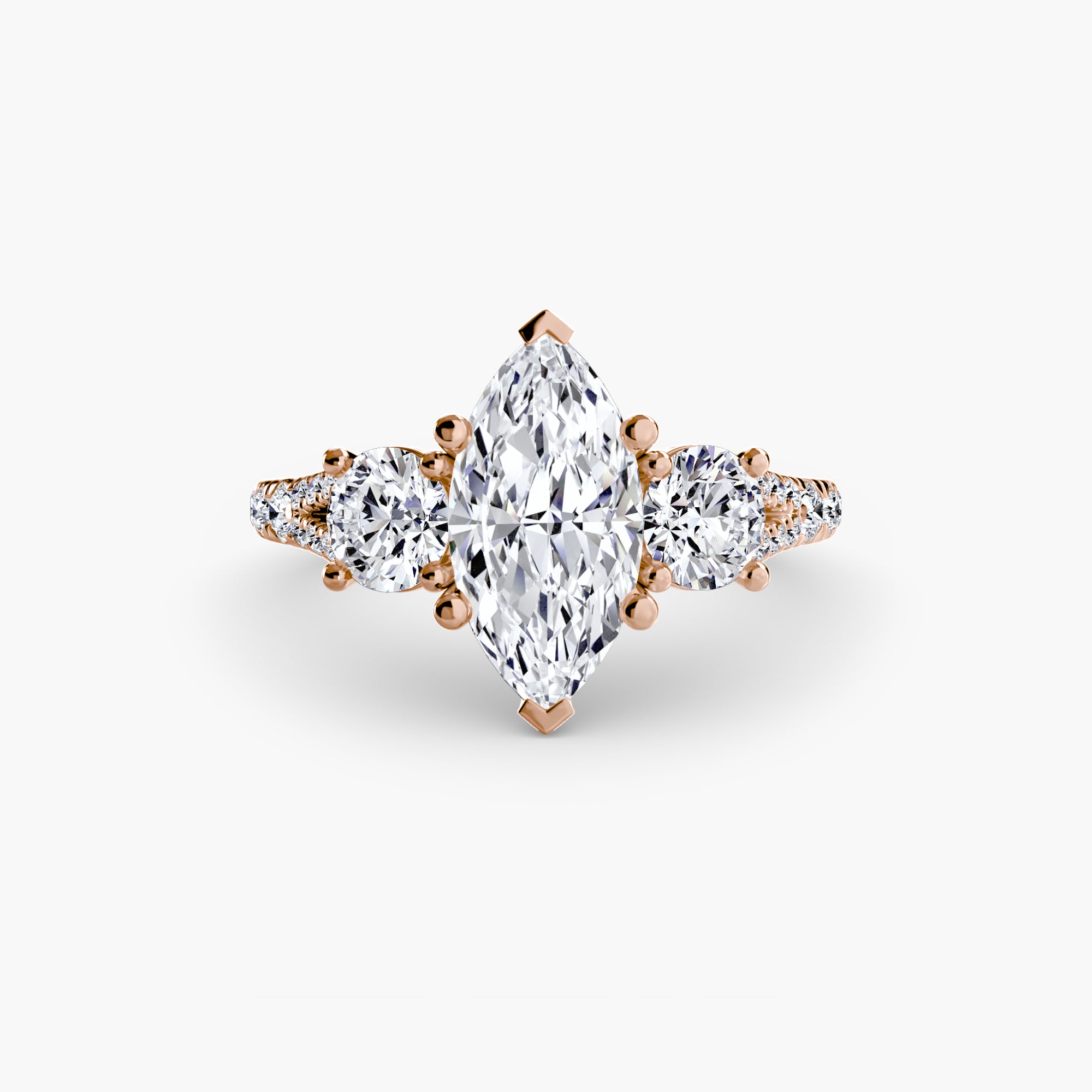 Three-Stone with Pavé Band 3 - VYKA Diamonds