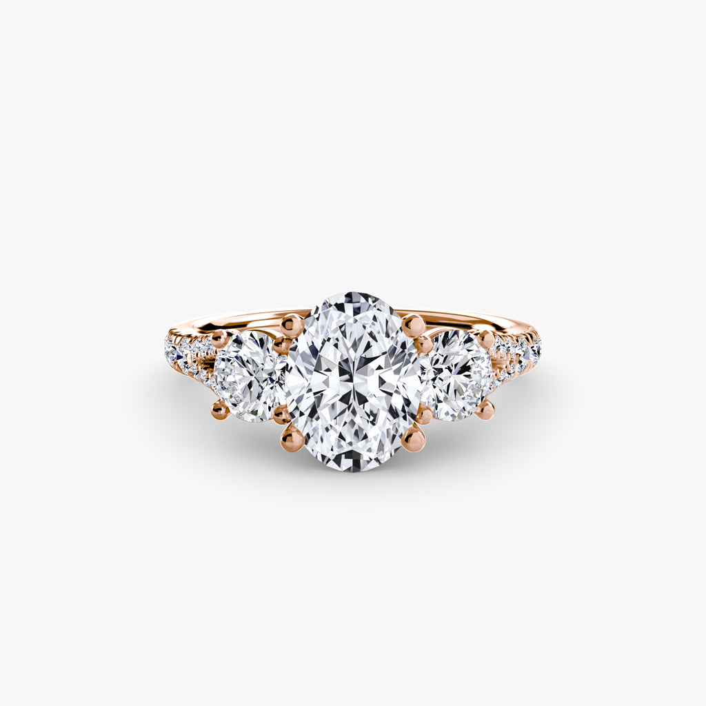 Three-Stone with Pavé Band 3 - VYKA Diamonds