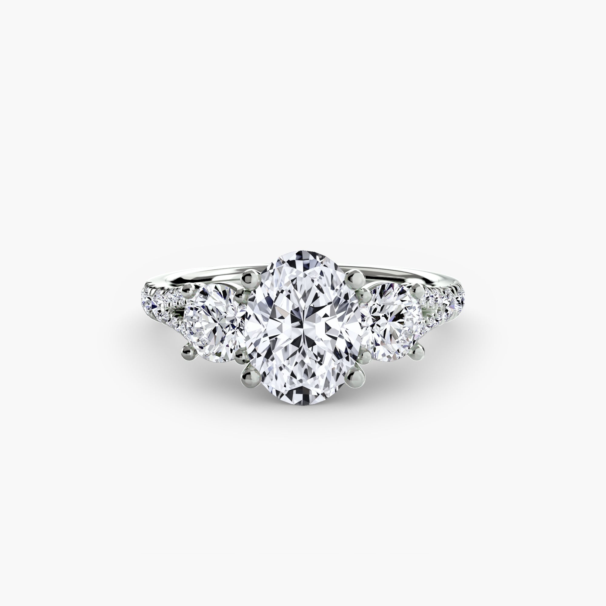 Three-Stone with Pavé Band 3 - VYKA Diamonds