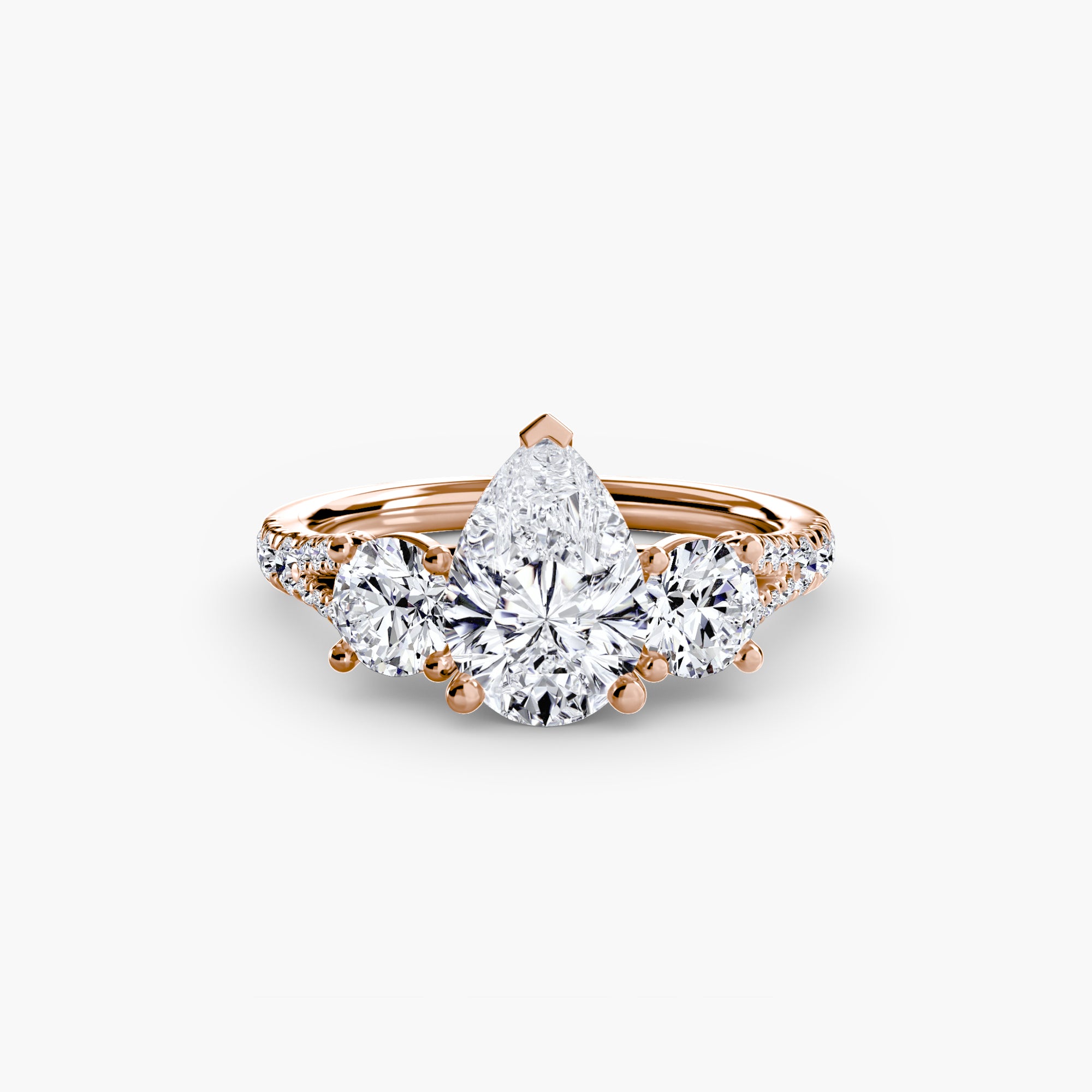 Three-Stone with Pavé Band 3 - VYKA Diamonds