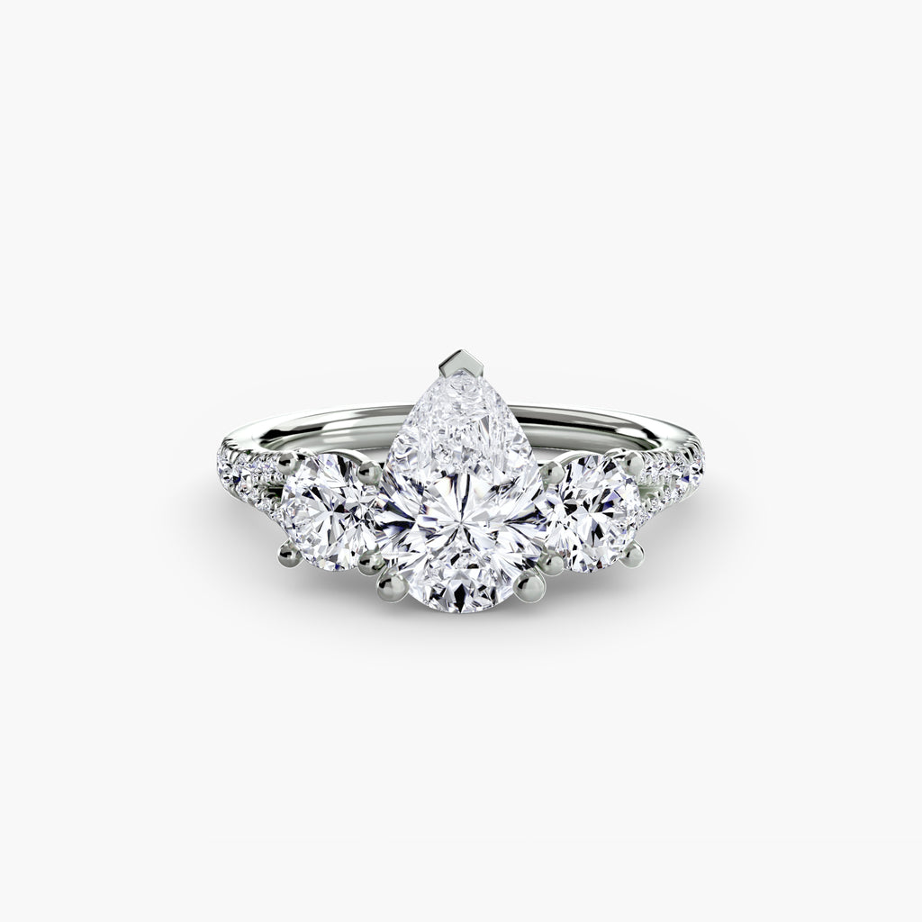 Three-Stone with Pavé Band 3 - VYKA Diamonds