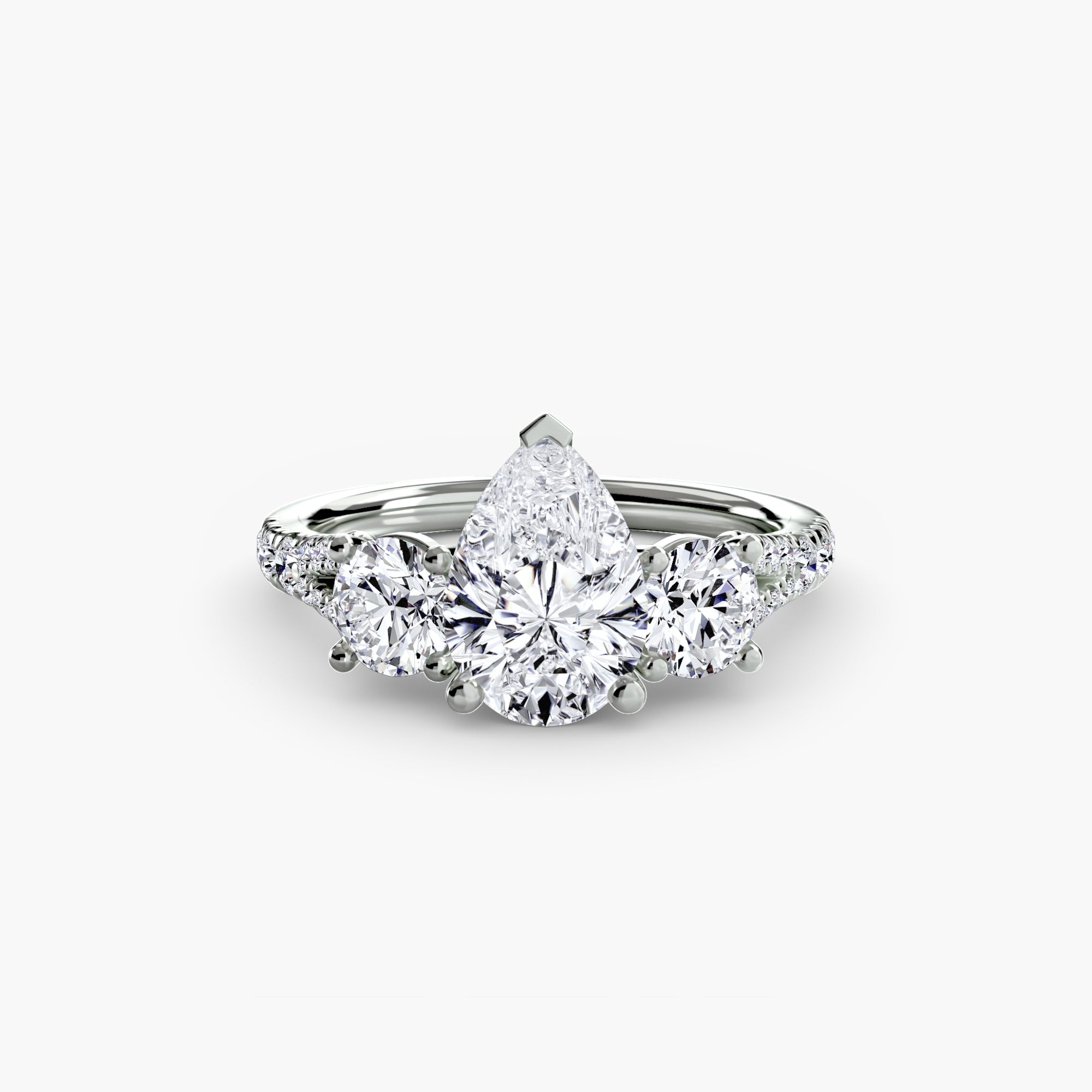 Three-Stone with Pavé Band 3 - VYKA Diamonds