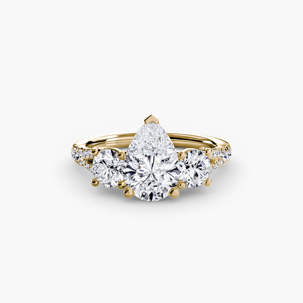 Three-Stone with Pavé Band 3 - VYKA Diamonds