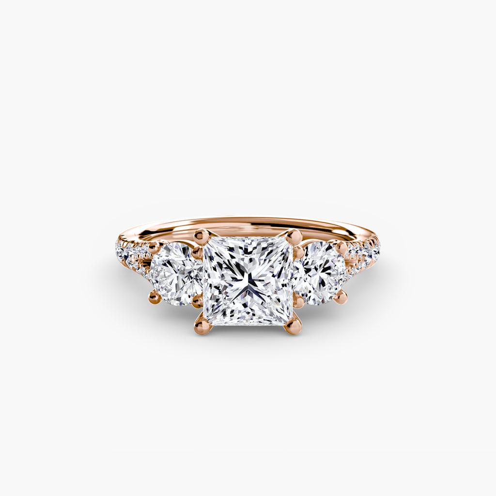 Three-Stone with Pavé Band 3 - VYKA Diamonds