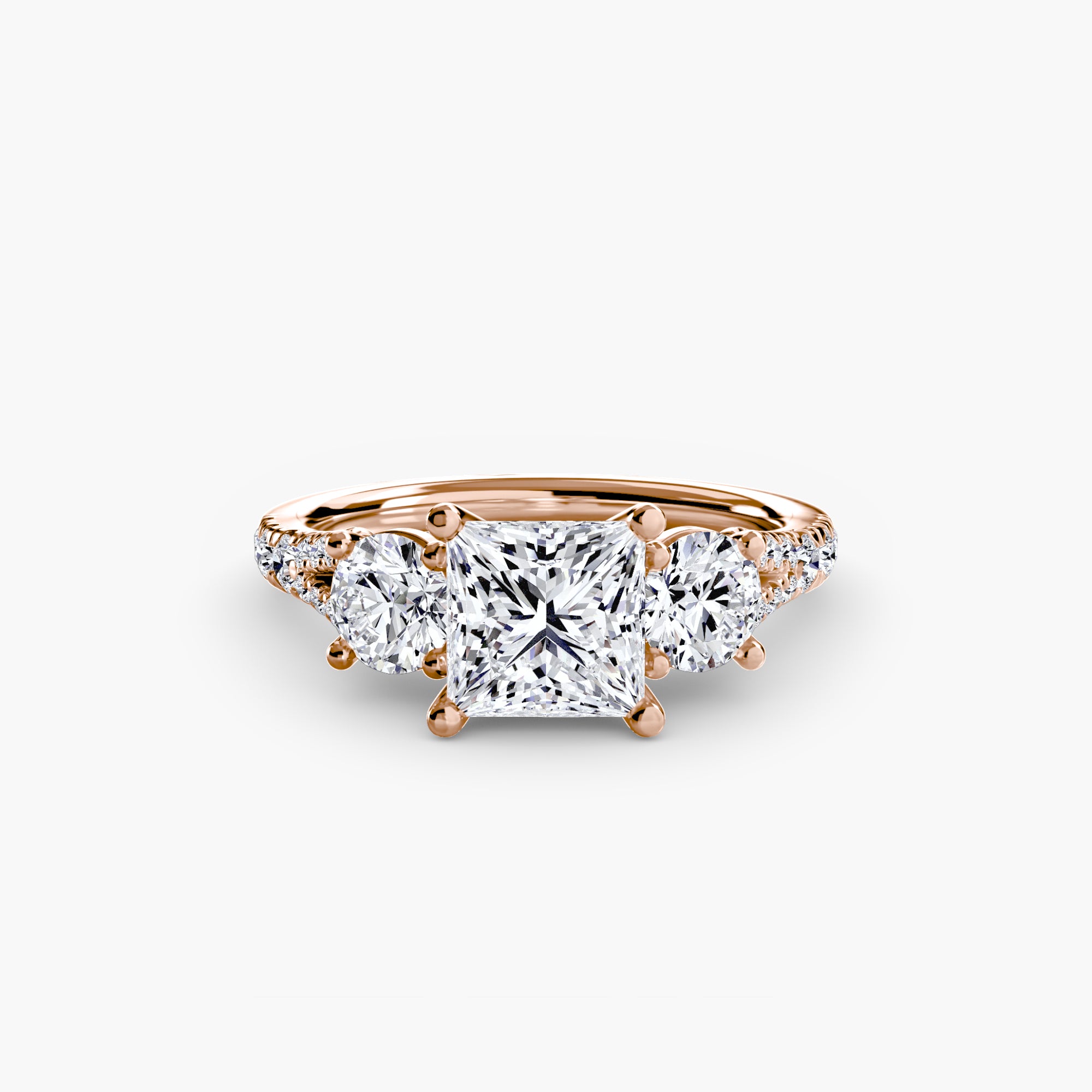 Three-Stone with Pavé Band 3 - VYKA Diamonds