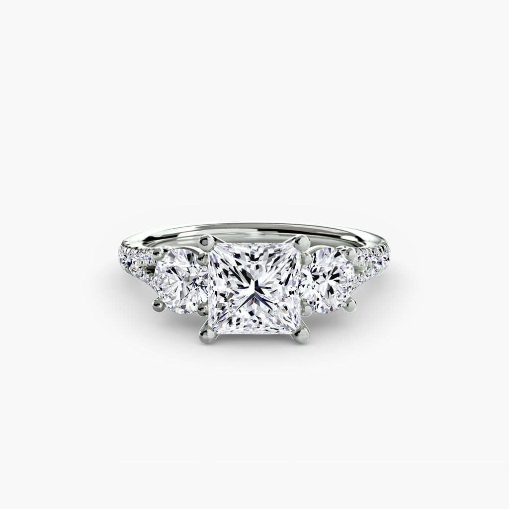 Three-Stone with Pavé Band 3 - VYKA Diamonds