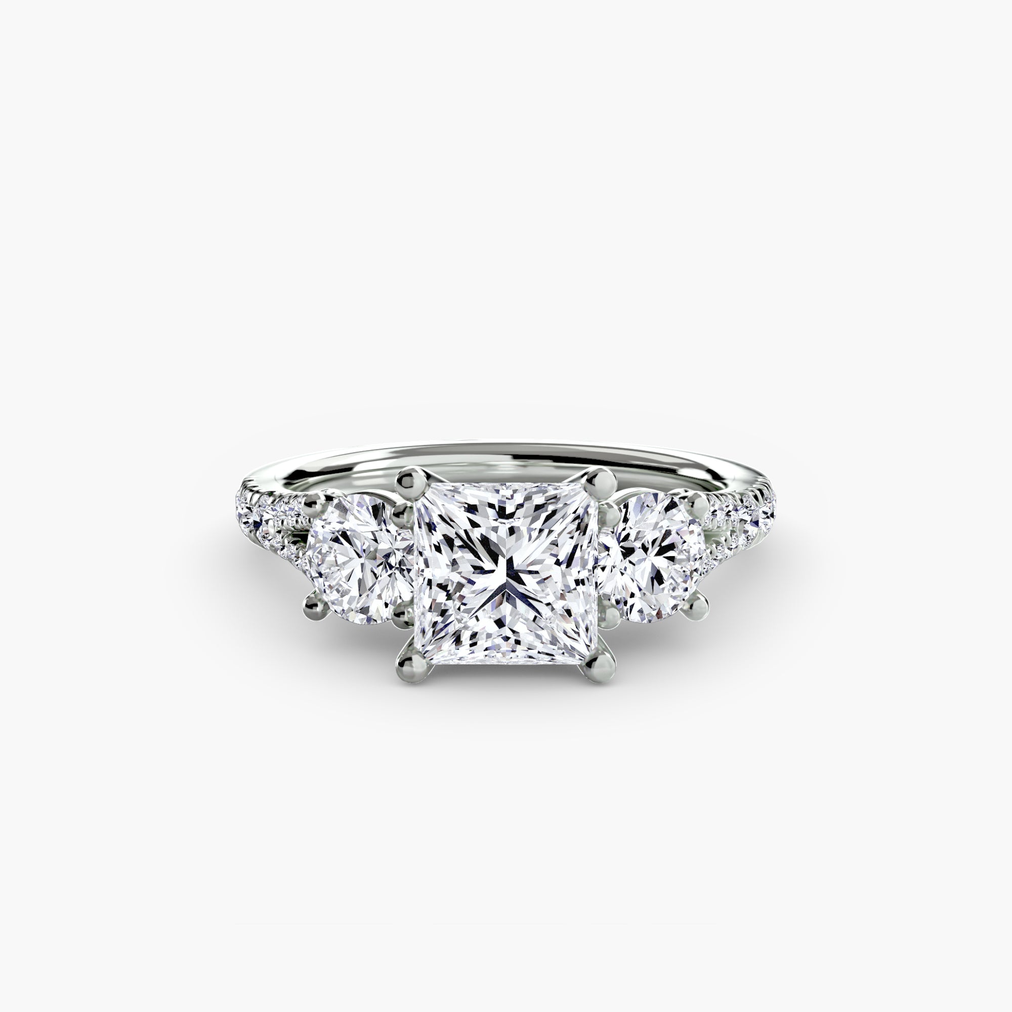 Three-Stone with Pavé Band 3 - VYKA Diamonds