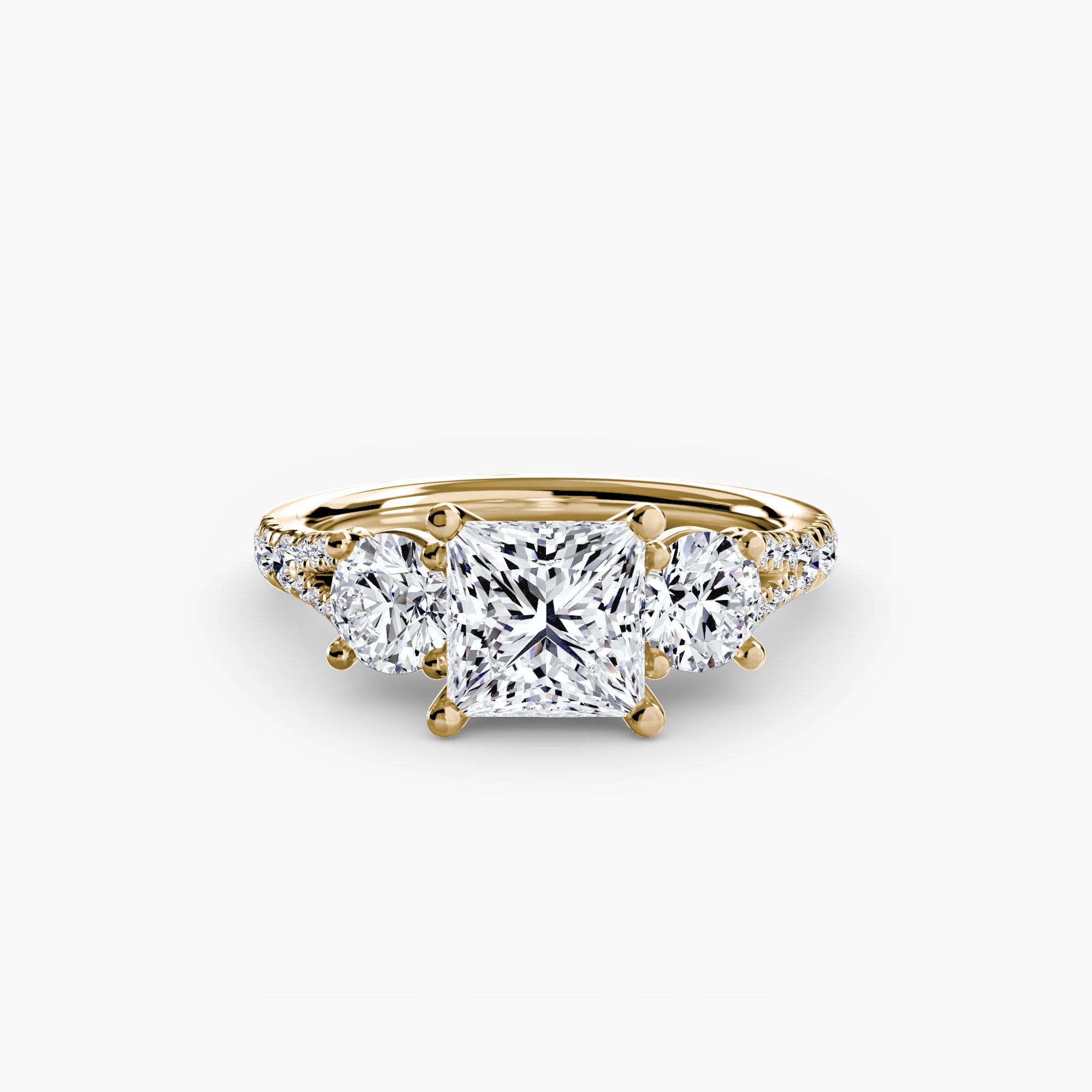 Three-Stone with Pavé Band 3 - VYKA Diamonds
