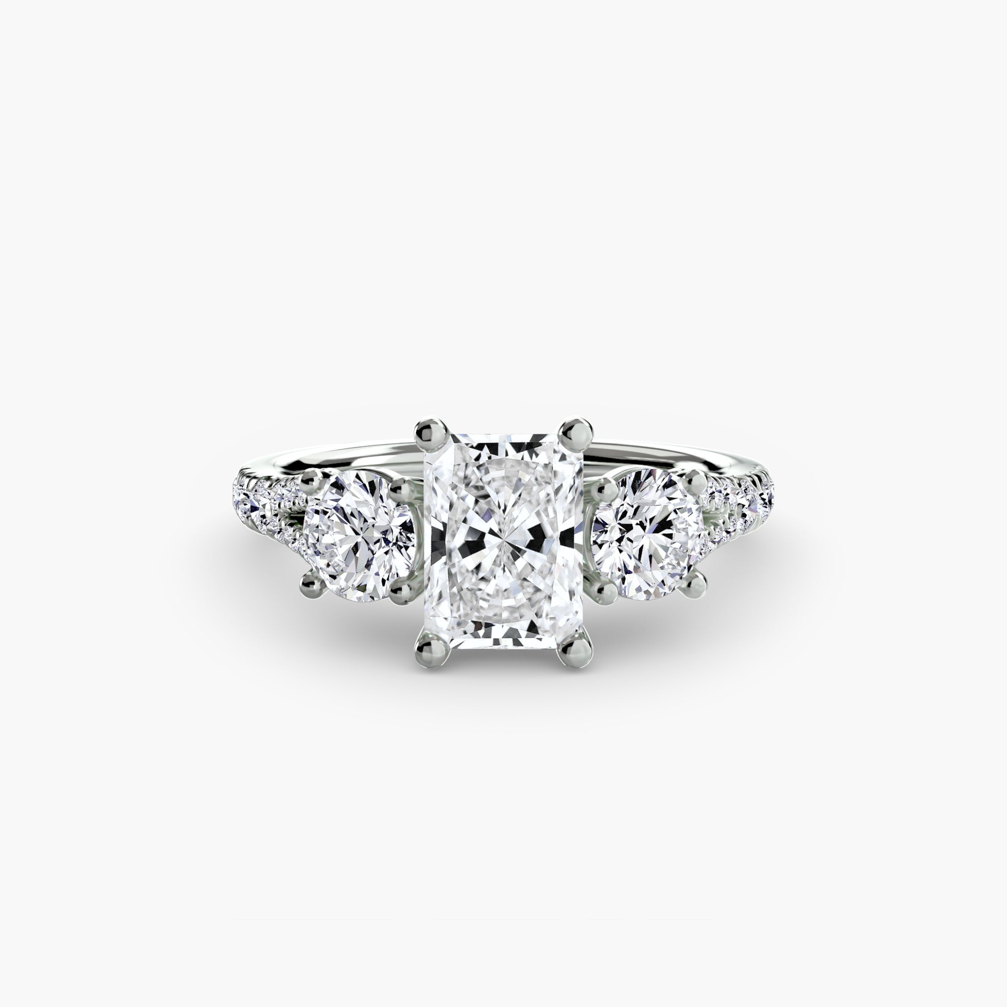 Three-Stone with Pavé Band 3 - VYKA Diamonds