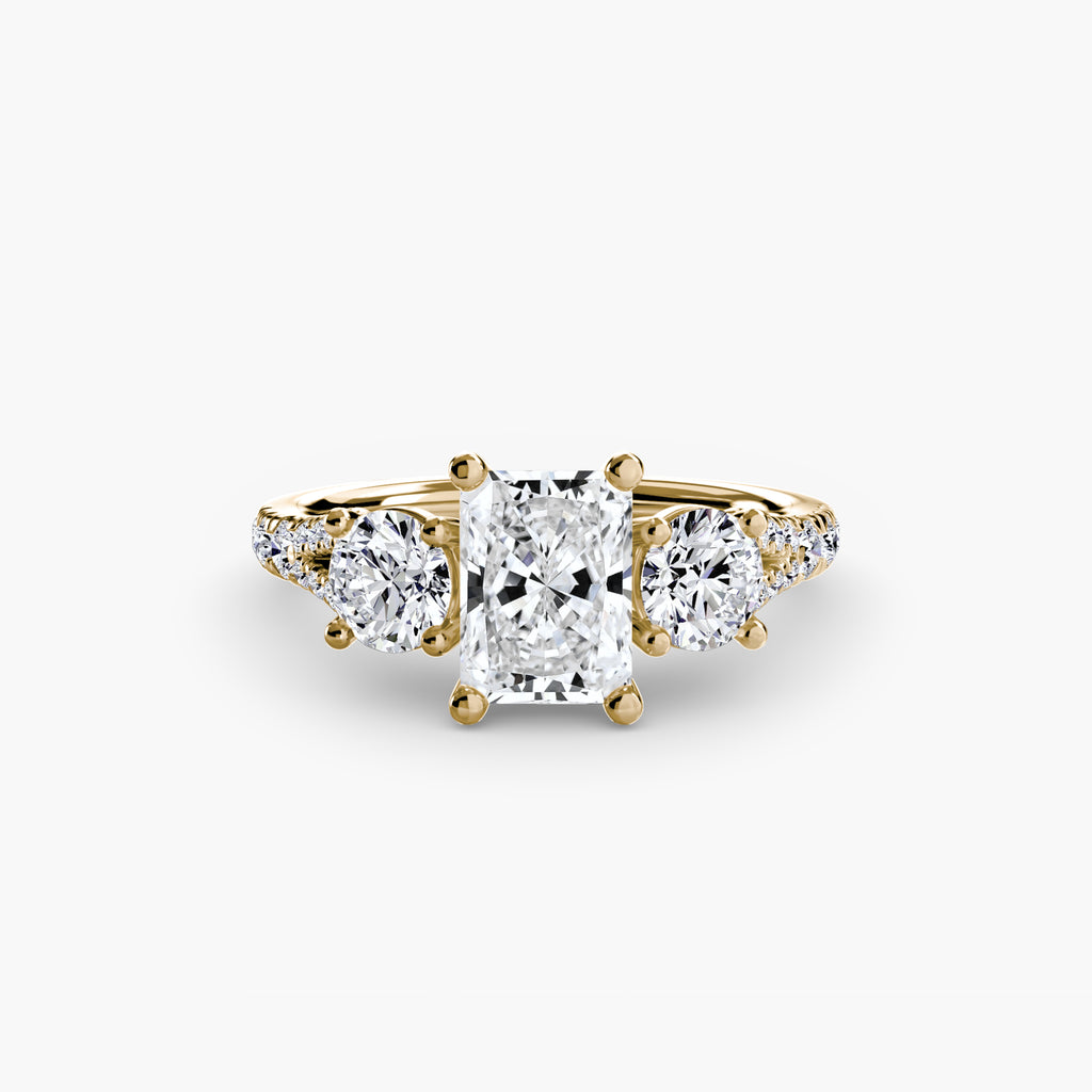 Three-Stone with Pavé Band 3 - VYKA Diamonds