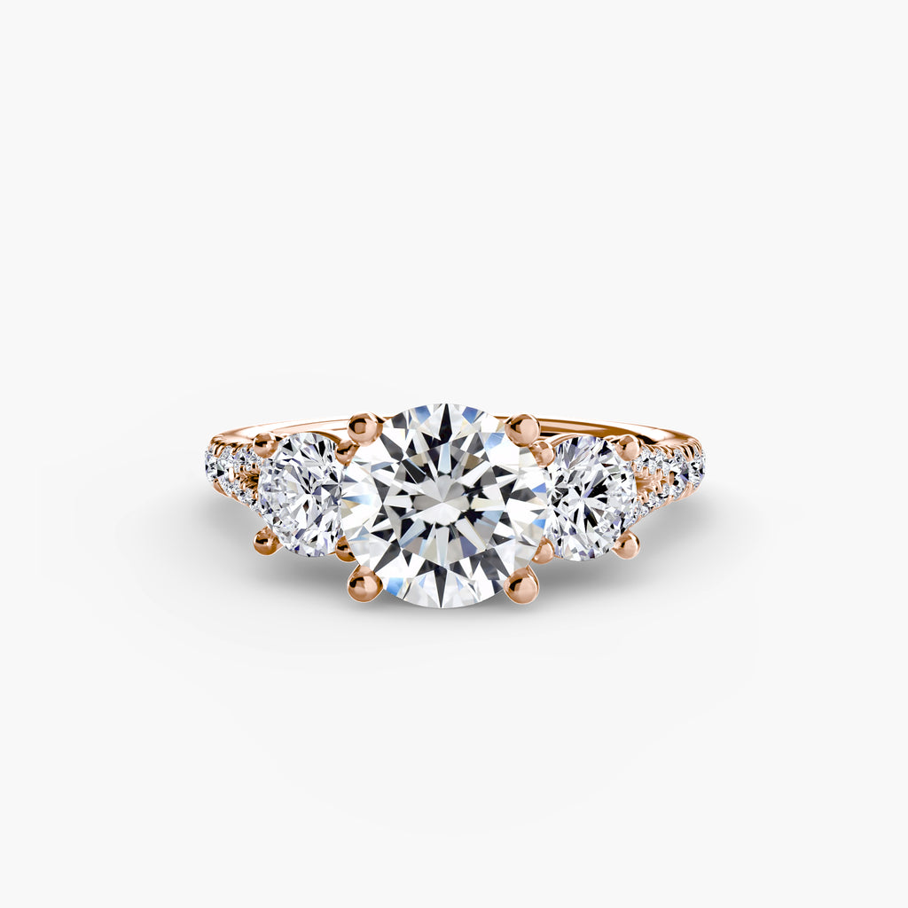 Three-Stone with Pavé Band 3 - VYKA Diamonds